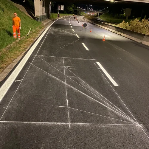 Rifacimento segnaletica post ripristino ponte Fiume Reno